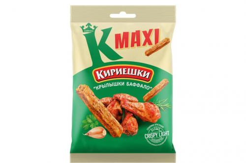 «Кириешки Maxi», сухарики со вкусом крылышек Баффало, 60 г