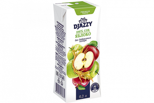 «Djazzy», сок «Яблоко», 0.2л