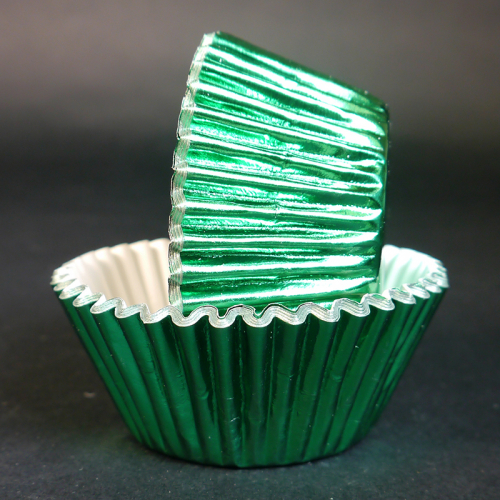Капсулы бумажные Зеленые металлик 50*35 мм, 1000 шт