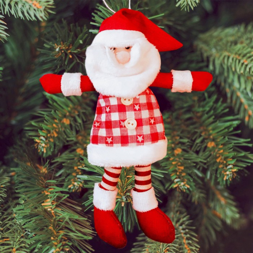 Новогодняя ёлочная игрушка, набор для создания подвески из фетра «Дед мороз в красных сапожках»