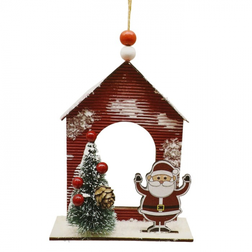 Набор для творчества - создай ёлочное украшение «Дед Мороз у дома с ёлкой»