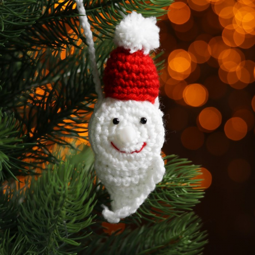 Набор для создания новогодней подвески со светом «Дед Мороз-красный нос»