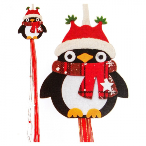 Набор для создания новогодней подвески «Пингвин в шарфике»
