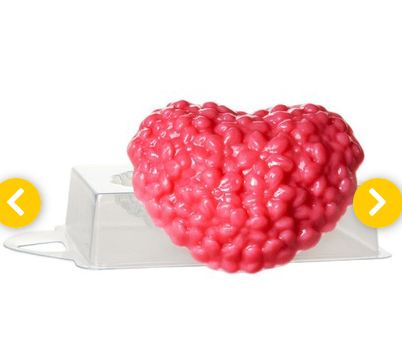 уветочное сердце BUBBLE TIME Пластиковая форма для мыла №01 14.8 х 10 см пластик
