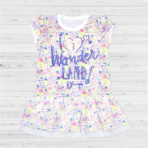 Платье 2111-153 wonderland\набивка цветочки