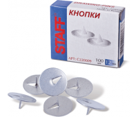 Кнопки канцелярские металлические 12 мм, 100 штук STAFF 220009