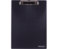 Доска-планшет BRAUBERG плотная с верхним зажимом А4, 313*225мм, пласт. чер., 1,5мм, 223491