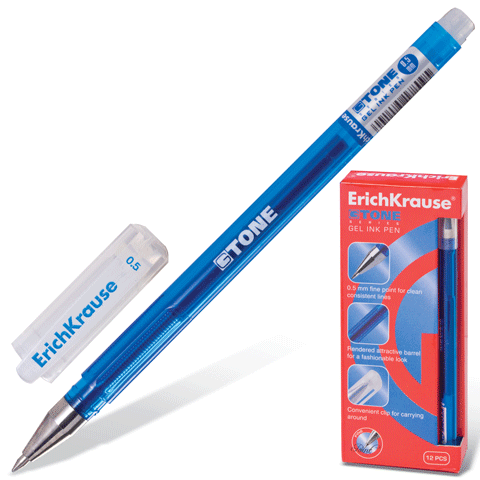 Ручка гелевая синяя ERICH KRAUSE 