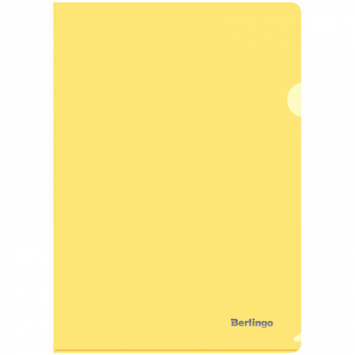 Папка-уголок Berlingo, А4, 180мкм, прозрачная желтая 04105 130548