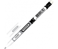 Ручка стираемая гелевая ПИФАГОР, корпус двухцветный, узел 0,5 мм, линия 0,35 мм, черная, 142497