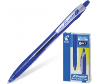 Ручка шариковая автоматическая синяя с резиновым упором, толщина письма 0,32 мм, чернила на масляной основе PILOT 