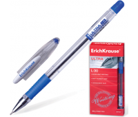 Ручка шариковая синяя с резиновым упором, чернила на масляной основе ERICH KRAUSE 