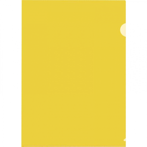 Папка-уголок 180мкм желтая, пластик, Attache 627970