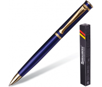 Ручка шариковая бизнес-класса, корпус синий, золот. детали, BRAUBERG 
