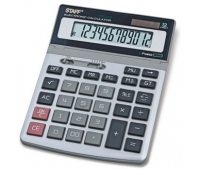 Калькулятор STAFF STF-1712, 12 разрядов, настольный, двойное питание, 200х152мм, 250121