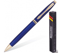 Ручка шариковая бизнес-класса , корпус синий, золот. детали, BRAUBERG 