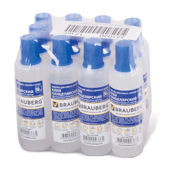 Клей силикатный с апликатором  50 г BRAUBERG 221020