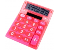 Калькулятор Milan, 10 разрядов, настольный, двойное питание, 145*106*21мм, красный прозрачный, 226213
