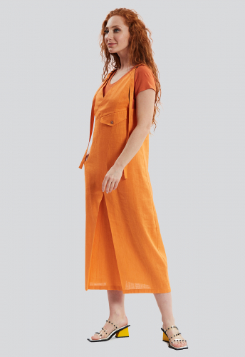  1500р. 2400р.  Платье Ригалетта, оранжевый