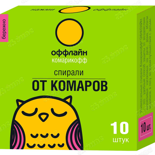 А/комар СПИРАЛИ 10шт БЕРЕЖНО Комарикофф (OF01050211)х60