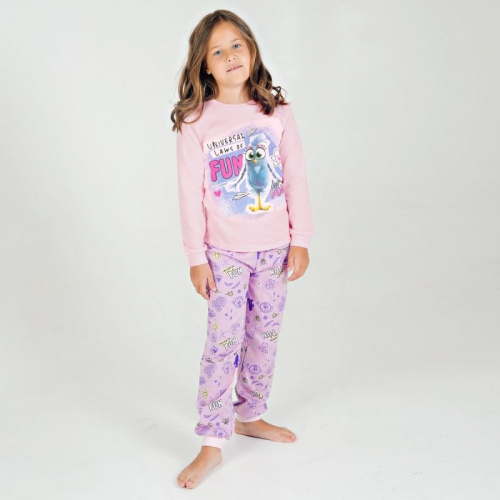 Пижама джемпер+брюки 'Angry Birds' для девочки 356АБ-161р