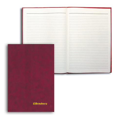 Книга учета А4 (200*290 мм), 96 листов, линейка, обложка бумвинил, блок офсет, BRAUBERG 130070/КУ-522