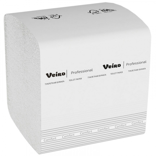 Бумага туалетная листовая Veiro Professional 