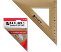 Треугольник BRAUBERG 45*16,5см, тонированный, прозрачный, упаковка с европодвесом, 210304