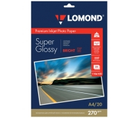 Фотобумага LOMOND Super Glossy д/струйной печати A4 270г/м2 20л.односторонняя глянцевая 360489