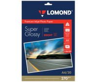 Фотобумага LOMOND Super Glossy д/струйной печати A4 270г/м2 20л.односторонняя глянцевая 360489