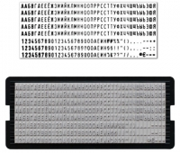 Касса русских букв и цифр, для самонаборных печатей и штампов TRODAT, 328 символов, шрифт 3 мм, 6003, 235572