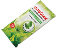 Салфетки влажные универсальные очищающие, с экстрактом зеленого чая ЛАЙМА, 15 штук в упаковке (125956)