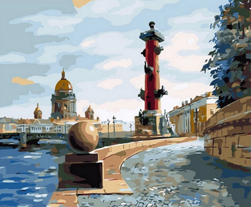 Картины по номерам 40х50 Любимый Петербург (В ПУТИ)