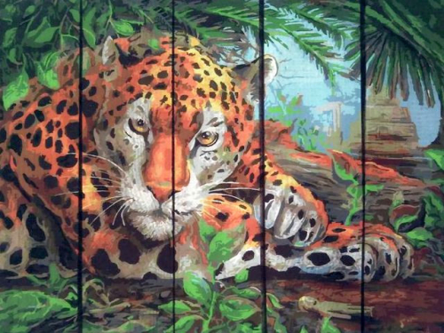 Картины по номерам 40х50 Леопард