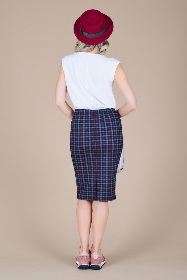 Ст.цена 390р 48600 Юбка розовый/черный/серый