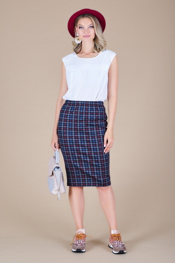 Ст.цена 390р 48600 Юбка розовый/черный/серый