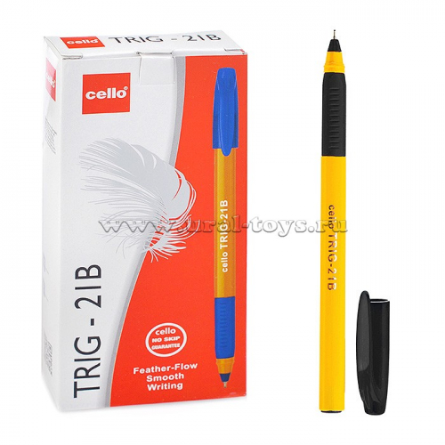 Ручка шариковая Trimate Grip (TRIG-21B) однораз. 0.7мм треугол. резин. манжета желтый черные ч