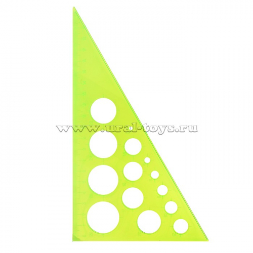 Треугольник с окружностями 19см 30* отливн. шкала NEON Cristal ассорти