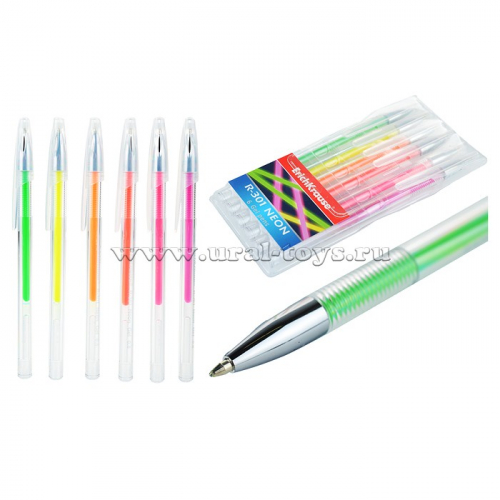 Ручка гелевая ErichKrause® R-301 Neon (в футляре по 6 шт.)