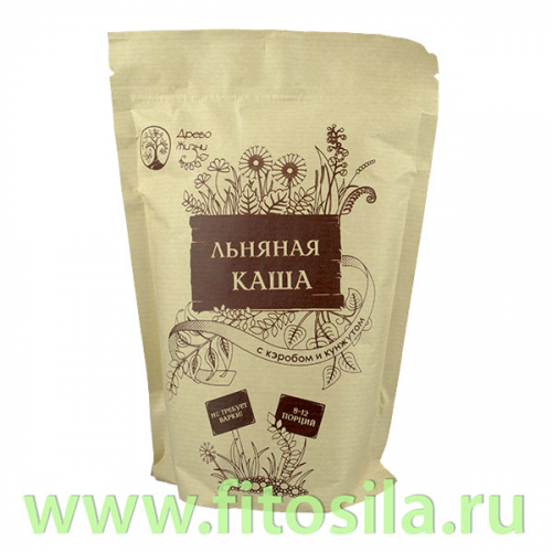 Каша льняная с кэробом и кунжутом, 400 г, ТМ 