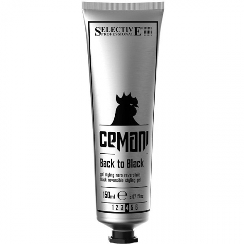 Selective Cemani Гель для укладки волос со смываемым черным пигментом Back to Black 150 мл