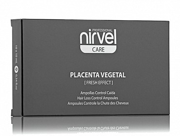 NIRVEL Ампулы с плацентой против выпадения волос и жирности кожи головы / PLACENTA VEGETAL FRESH EFFECT 10*10 мл