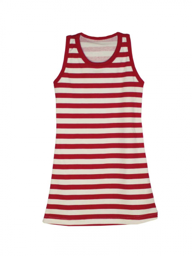 Платье в красно-белую полоску для девочки (21101)