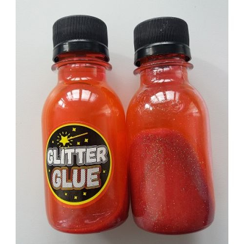 Глиттер клей для слаймов (Glitter glue) 150 гр красный