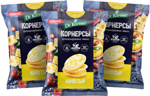 Чипсы Dr.Korner кукурузно-рисовые с Сыром Начо 50г