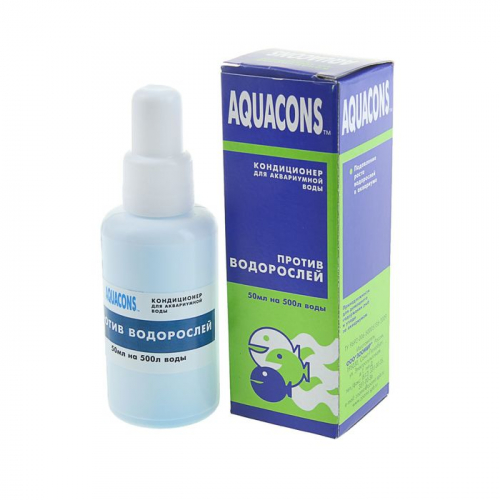 Кондиционер для аквариумной воды Против водорослей AQUACONS 50 мл