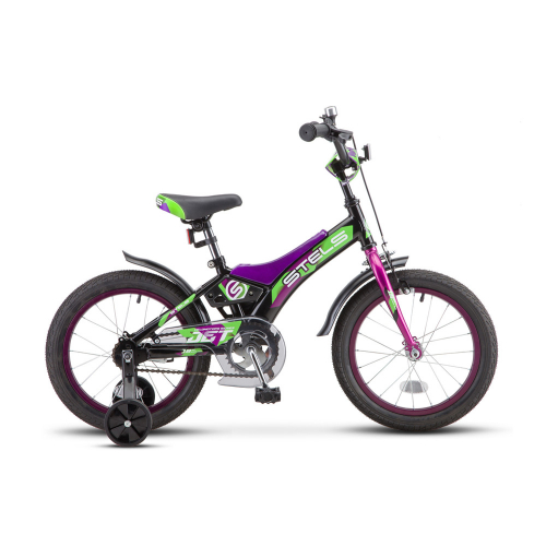 Велосипед 18 детский STELS Jet (2020) количество скоростей 1 рама сталь 10 черный/зеленый
