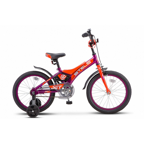 Велосипед 16 детский STELS Jet (2020) количество скоростей 1 рама сталь 9 Фиолетовый/оранжевый