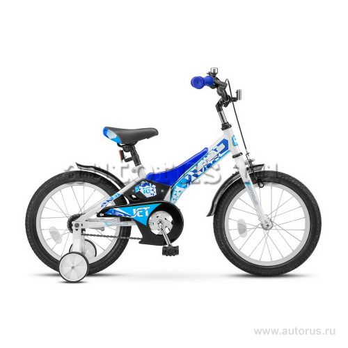 Велосипед 14 детский STELS Jet (2018) количество скоростей 1 рама сталь 8,5 белый/синий