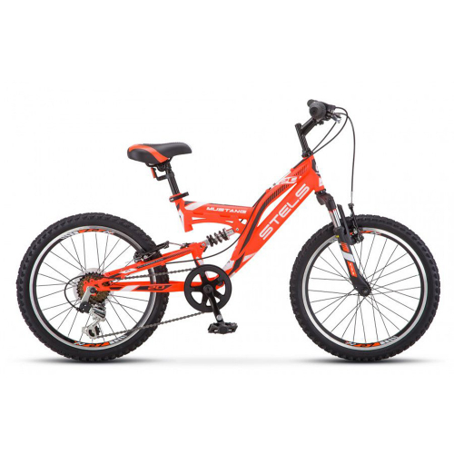 Велосипед 20 подростковый STELS Mustang V (2020) количество скоростей 6 рама сталь 13 оранжевый
